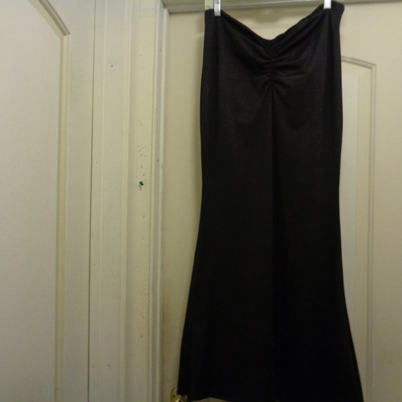 JAZZ AESTHETIC UNEMLELE STRETCHY BLK STRAPLESS GOWN DRESS W GATHERE BODI… - Picture 2 of 7